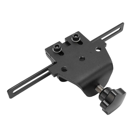 3 In 1 Dowel Jig Kit Featuring High Carbon Steel Construction, adjustable clamp detail for woodworking joints.