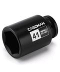 Three Quarter Inch Drive Deep Impact Socket 41 Millimeter Jumbo Metric Six Point Chrome Molybdenum Steel Black Phosphate Finish