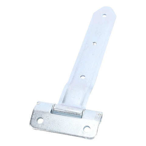 12 Inch Offset Bent Strap Hinge For RV Enclosed Cargo Trailer Doors Beefy Heavy Duty Metal Trailer Door Hardware close-up view