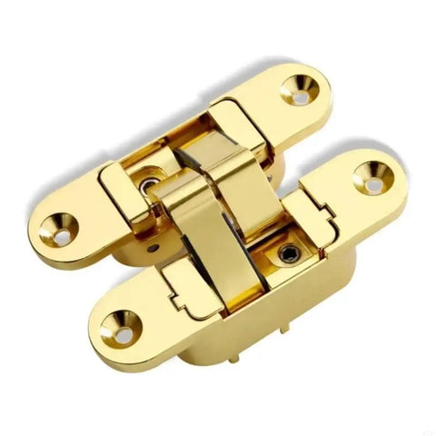 180 Degree Concealed Heavy Duty Door Hinge For Wood Doors Zinc Alloy Butt Hinge Gold Left Open Finish Hidden Mount Durable One Piece Construction