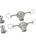 Beefy Aluminum Cam Lock Fitting Quick Connect 1 Inch NPT Male One Half Inch Port Hose And Pipe Adapter For Industrial Fluid Transfer, Fast Tool-Free Setup And Rugged, Reliable Connection; set of threaded cam lock fittings