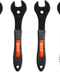 4 Piece Bike Cone Wrench Set For Precise Wheel Hub Adjustments featuring 13mm 14mm 15mm 16mm carbon steel spanners with ergonomic handles.