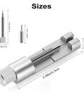 Watch Link Removal Kit With Six Extra Pins And Hammer For Easy Bracelet Removal And Band Size Adjustment tool with dimensions