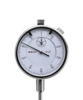 Front view of Two Pack 0 To 1 Inch Dial Indicator With Carbide Anvil And 0.001 Inch Resolution, 2 Inch Dial, stainless steel.