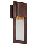 Westgate Modern Outdoor Wall Light Dark Sky Exterior Lantern In Bronze, 13 Inch High, Wet Location Sconce With Dimmable 35W Halogen MR16 GU10