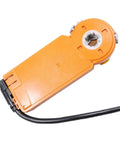 Built Tough Modulating Damper Actuator With Rock Solid 2Nm Torque And Dual AC DC 24V Support For Smooth HVAC Duct Management featuring orange housing.