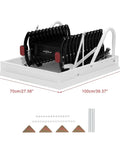 Electric Attic Ladder With Remote Control Pull Down Loft Stairs And Heavy Duty Carbon Steel Retractable Ceiling Staircase shown in compact storage position.