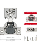 Tough As Nails Soft Close Cabinet Hinges 30 Pack Half Overlay Concealed Door Hardware Adjustable Brushed Nickel detailed measurements
