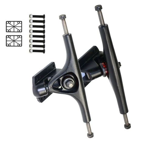 Heavy Duty Electric Skateboard Trucks With Adjustable Motor Power And Lightweight Alloy Frame, black with hardware kit