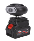 Quick Warm Up Battery Operated Compact Warmer With Anti Tip Safety For Cars Homes Outdoors features a compact design, dual rechargeable lithium cells.