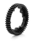 Angled view of Beefy 44T M1.0 Hardened Black Steel Spur Gear for 1/8 Scale Maxx Slash RC Cars Upgrade Part