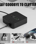 16 In 1 Smart Power Strip Surge Protector With 12 AC Outlets And Dual USB C Ports showing compact design, power buttons, and ample outlets for organization.