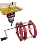Router Table Base With Lift System, Heavy Duty Aluminum Alloy And Stainless Steel Construction, 4 Jaw Clamping Universal Trimming Machine