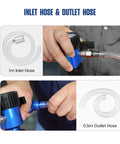 MR CARTOOL coolant vacuum refill tool kit with blue handheld unit, 1m inlet hose and 0.5m outlet hose with adapters