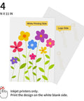 20 Sheets Heat Transfer Paper For T Shirts 8.5 By 11 Inches Printable Transfer Vinyl For Dark Fabric with floral design