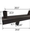 Low Profile Bullhorn Mount With Two Arms For LED Shoebox Parking Lot Lights Adapter Tenon Bracket dimensions