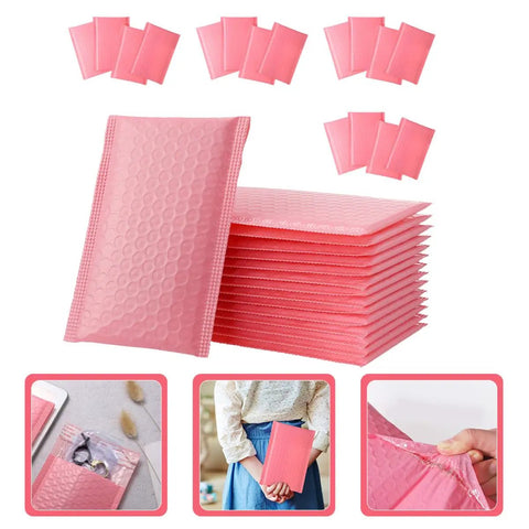 Pink Bubble Mailers Bulk Pack 60pcs Padded Envelopes 11x13 Inch With 4 Inch Sealing Flap Self Sealing Shipping Bags