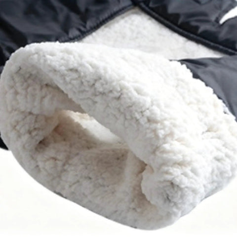 Close-up of white lining interior of Warm Windproof RC Transmitter Gloves Foldable For Drone FPV Remote Control, Black For Winter Use.