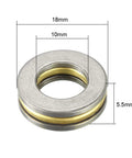 uxcell F10-18M thrust ball bearing, chrome steel, single direction, 10mm bore, 18mm outer diameter, 5.5mm thick