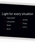 Image showing lighting modes for ML6 Camping Lantern With Micro Prism LED For Glare-Free Ultra Bright Light 750 Lumens Boost USB Rechargeable.