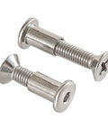 Straight Up Heavy Duty 304 Stainless Steel M6 Cross Head Countersunk Locking Screw And Nut Set Top Shelf Furniture Connector Fastener Kit with thick flange design.