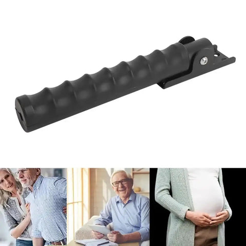 Solid Choice Doorway Flip Up Grab Bar, black, sturdy anti-slip grip for senior balance, holds 300 lbs for stair assist.