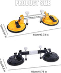 Vacuum Clamp Seam Setter For Countertops And Stone Slabs Gap Fixer Tool with dual suction cups, sizes 45cm and 40cm shown