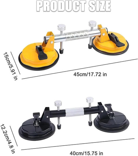 Vacuum Clamp Seam Setter For Countertops And Stone Slabs Gap Fixer Tool with dual suction cups, sizes 45cm and 40cm shown