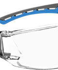 Top Tier Anti Fog Safety Glasses With Blue Bifocal Readers And Plus Point Five Magnification Heavy Duty Wrap Around Frame, side view