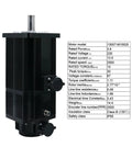 Front view of FPBIGCHA 130ST-M15025 servo motor with black aluminum finned housing and shaft.