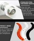 Stainless steel thickened rivets and S-bend components for Fully Automatic Telescopic Attic Ladder Wall Mounted Pull Down Stairs.