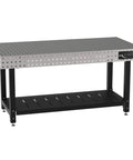 Heavy Duty No Frills Welding Fixture Table 72X36X36 Inches with steel top and under shelf for structural builds.