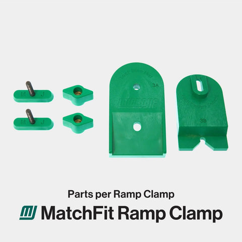 Matchfit Inline Dovetail Ramp Clamps For Track System Low Profile Rotating Heads For CNC Routing And Sleds 2 Pack components