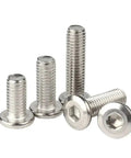 304 Stainless Steel Hex Socket Flat Head Furniture Bolts Set For Woodworking M4 25mm 10 Pieces Flat Head Hex Drive Joint Screws