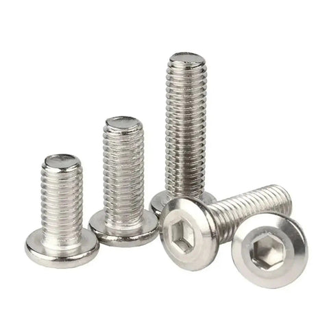 304 Stainless Steel Hex Socket Flat Head Furniture Bolts Set For Woodworking M4 25mm 10 Pieces Flat Head Hex Drive Joint Screws