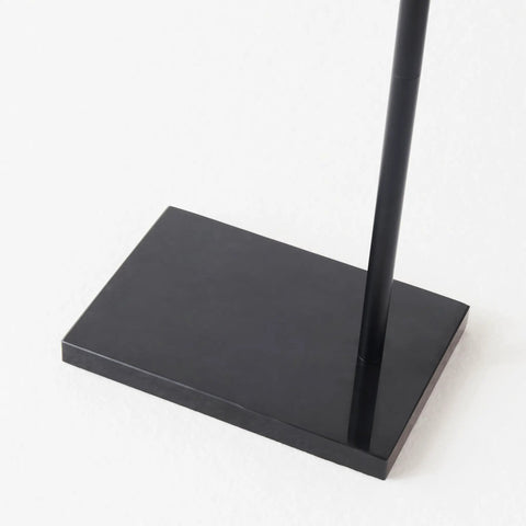 Mid Century Modern Floor Lamp With Ultra Stable Heavy Base And LED Lighting For Bedroom Living Room Or Office Sleek Black Contemporary Standing Lamp