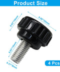 Built Tough M8 X 16mm Knurled Thumb Screws 4 Piece Set Crafted From Solid 304 Stainless Steel With Precision Threads, showing dimensions.
