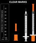 1ml 30G 5 16th Inch 8mm Lab Syringes Individual Pack Of 60 Leak Resistant Plunger With Clear Markings For Precise Dispensing Clear Barrel Easy Read Measurements Lab Supplies, clear-marked syringe