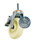 Beefy Heavy Duty Caster Wheels With Dual Brakes And Nylon Swivel Casters Mx Threaded Stem For Workbench And Cart Locking Wheel Castors