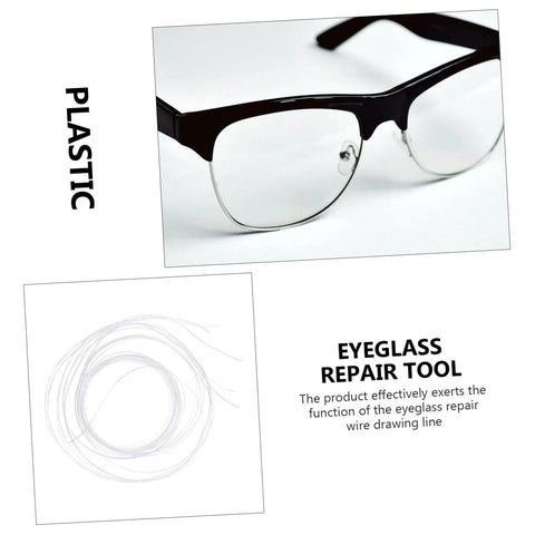 Eyeglass Repair Thread For Easy Maintenance And Quick Fixes Handy Durable Glasses Repair String For Eyewear Enthusiasts Pro Grade Replacement Cable For Frames Half Frame And Regular Glasses On The Go Repairs shown with eyeglasses and repair tool