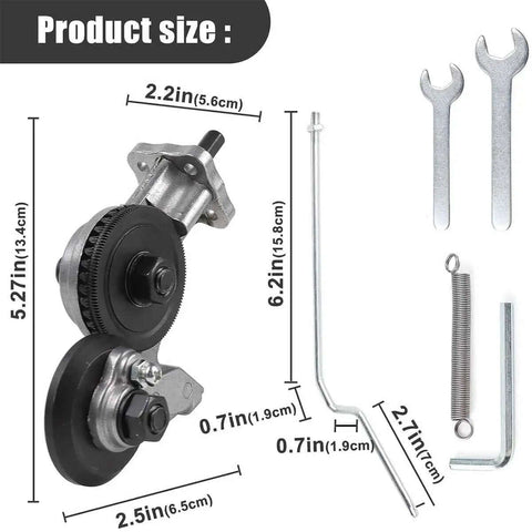 Turn Your Drill Into a Metal Sheet Cutter Nibbler for Precise Cuts, Fast Drill Attachment with dimensions and included tools