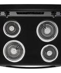 Drip Pan Kit Chrome W10278125 Replacement Part For Refrigerator in use on electric range cooktop, includes 4 durable chrome finish pans