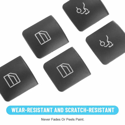 Mercedes Benz Window Switch Button Trim Cover Sticker Kit Fits Most A B C E G GLA CLA GLK ML And GLE Class Interiors set with icons