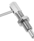 Heavy Duty Stainless Steel Safety Plunger Pin Built Tough With Rock Solid Spring Latch Secure Industrial Indexing Lock close-up view