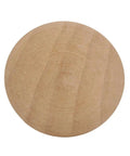 Top view of unfinished one and one quarter inch cabinet knob in everyday heritage style, 32 mm diameter