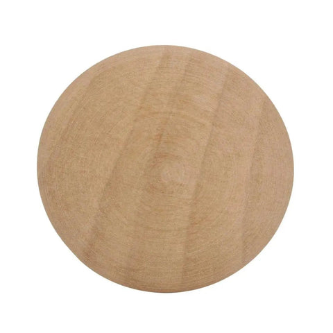 Top view of unfinished one and one quarter inch cabinet knob in everyday heritage style, 32 mm diameter