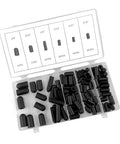 Awesome 80 Piece Rubber Vacuum Line Hose Boot Assortment Kit Set For Cars That Looks Fresh And Fights Leaks To Keep Your Engine Running Smooth With Easy Install And Perfect Factory Fit Specs. black rubber caps in sizes 3/8 to 3/16 in organizer