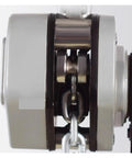 Close-up view of the gear mechanism on a Compact Aluminum Alloy Hand Chain Hoist With Lever Lifting Tackle 0.25 Ton Capacity And 1.5 Meter Height.