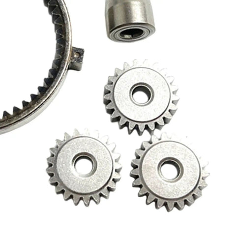 Heavy Duty Metal Electric Drill Gear Set With 50 Teeth Planetary Gears And Ring For 775 And 550 Drills components close-up.