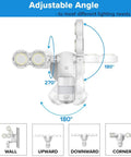 Motion Sensor Outdoor LED Flood Lights 30W 4000 Lumens 5000K Security Lighting with adjustable 320 degree angle